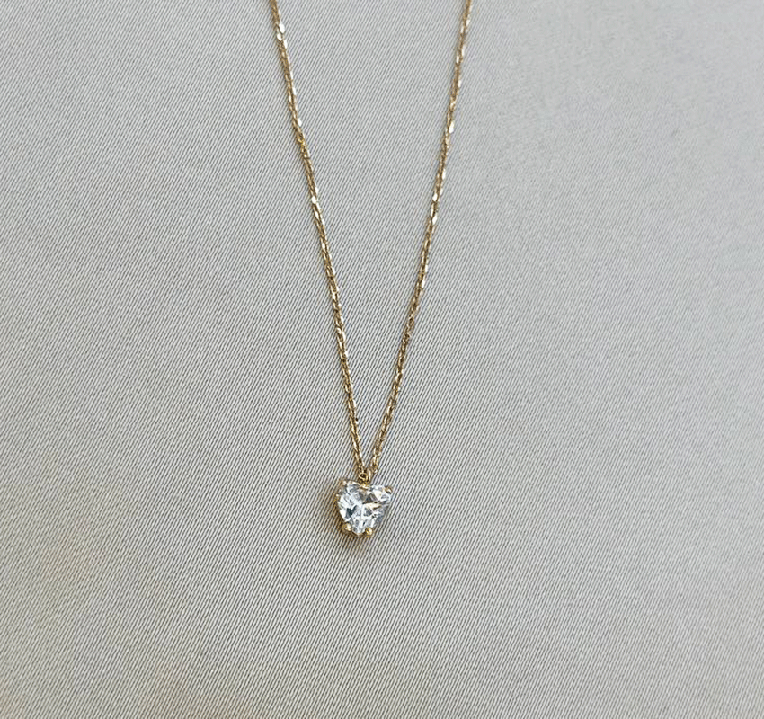 Колье из красного золота с цирконом