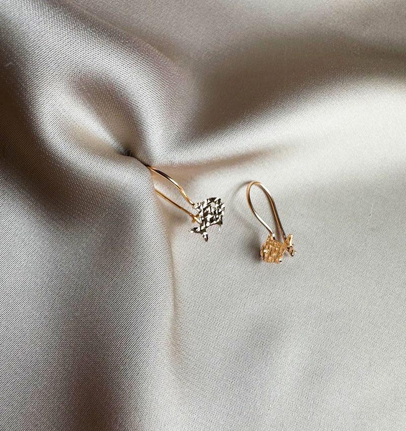 Серьги из розового золота