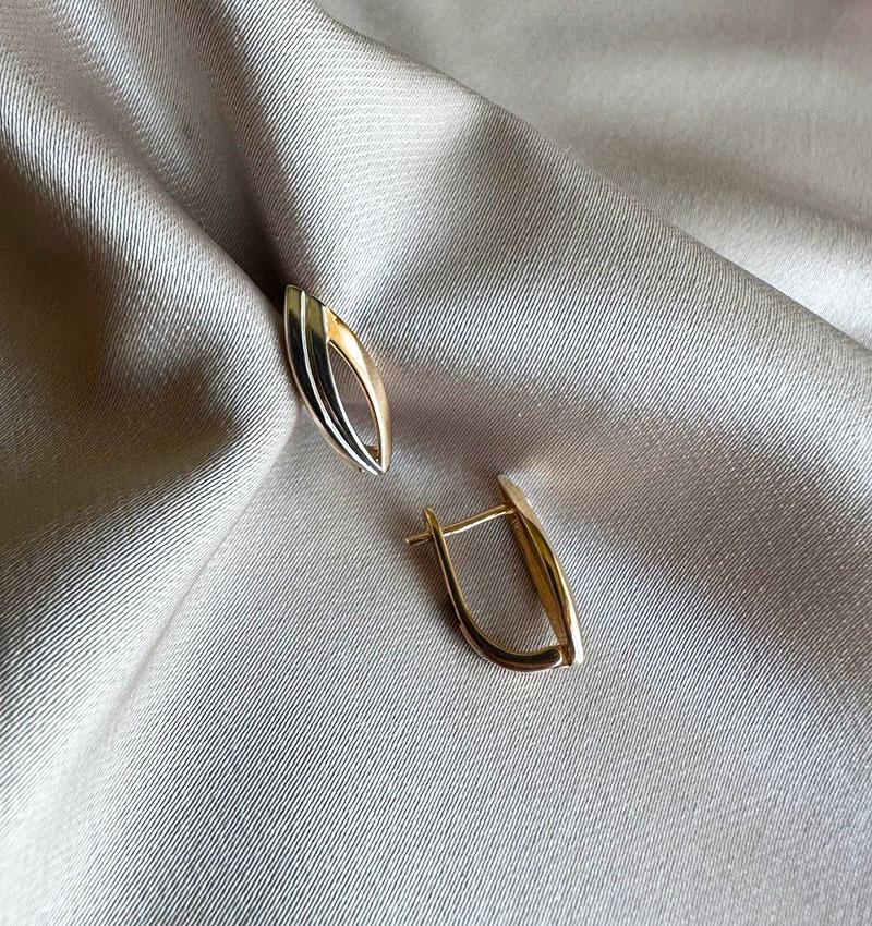 Серьги из розового золота