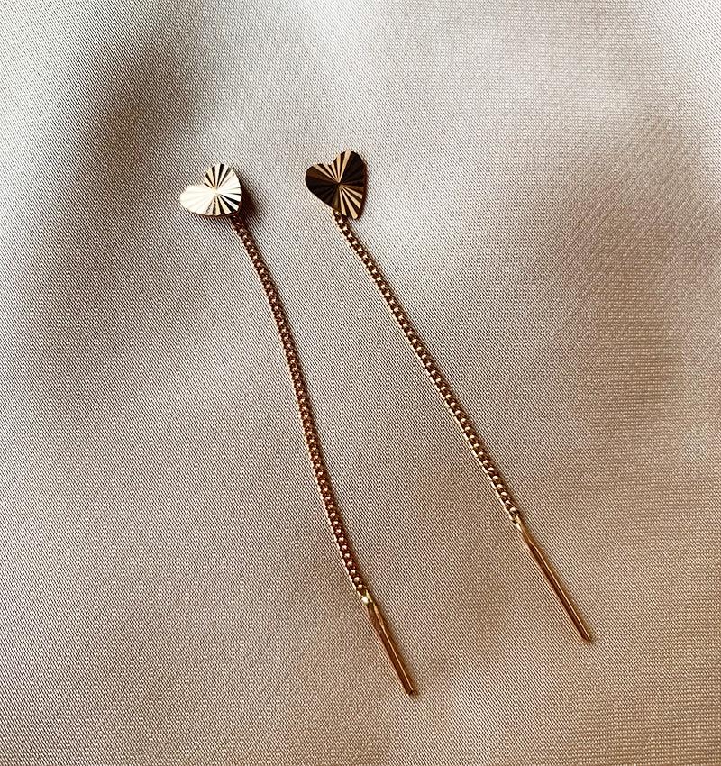 Серьги из розового золота