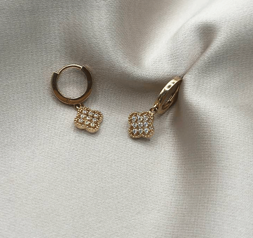 Rose gold earrings