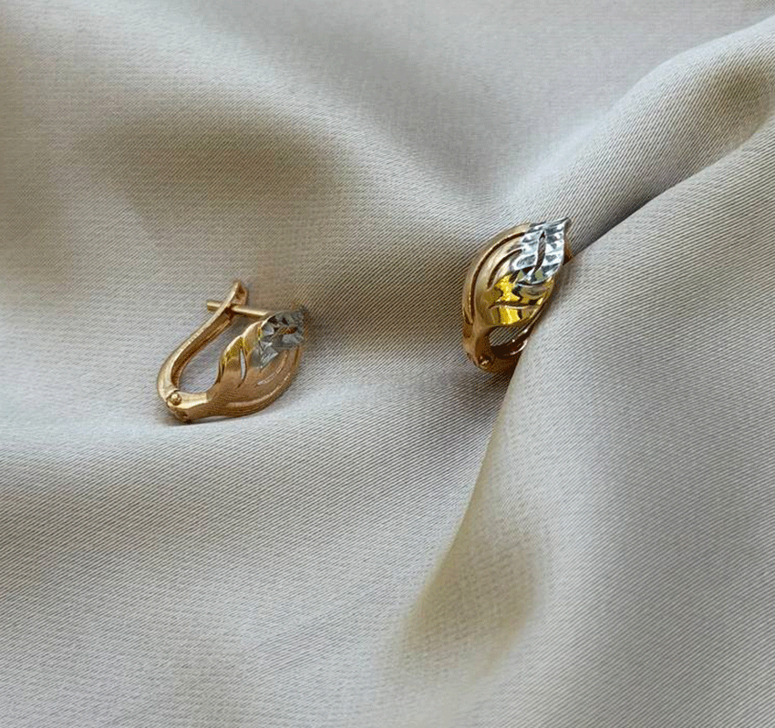 Серьги из розового золота