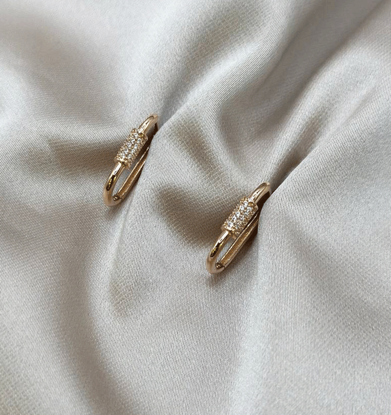 Rose gold earrings