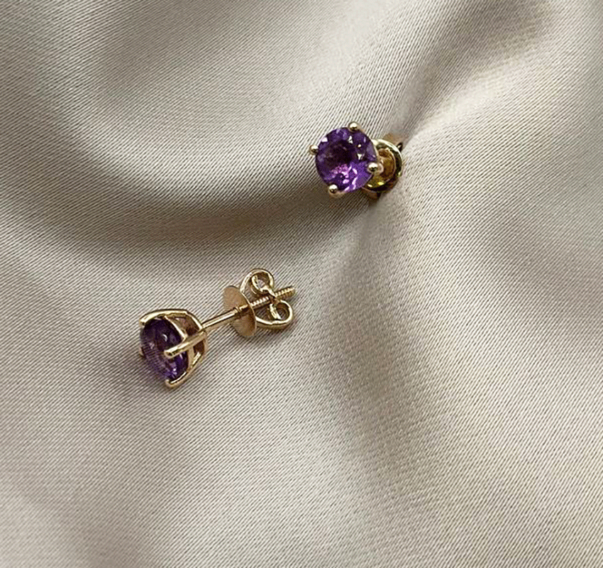Cercei din aur cu zircon
