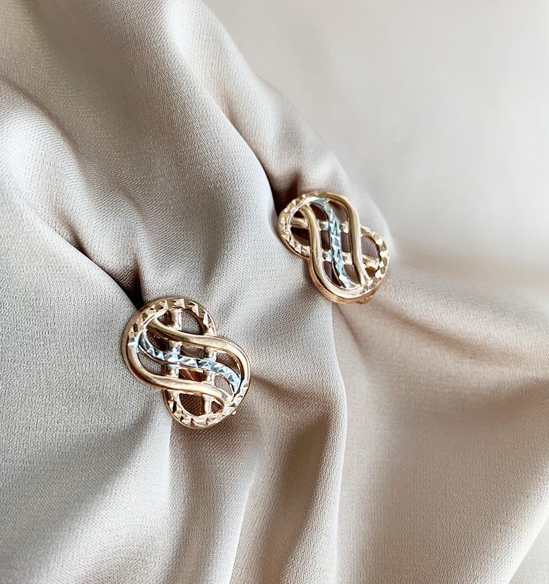 Серьги из розового золота