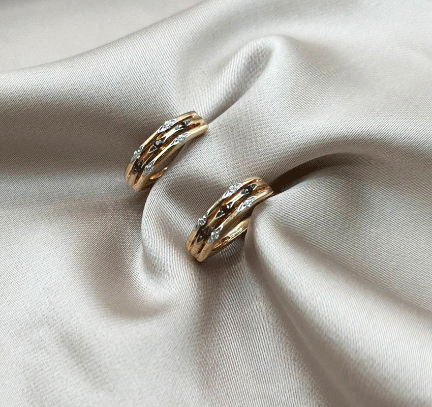 Серьги из розового золота