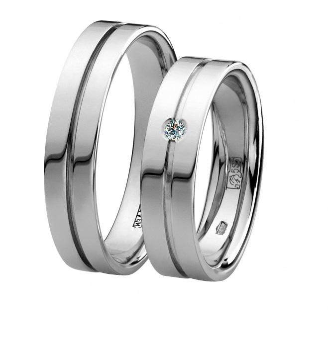 Wedding rings made of White gold|Rose gold|Yellow gold with zircon