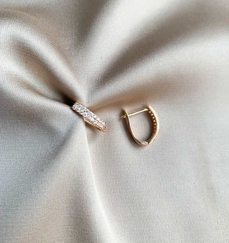 Серьги из розового золота