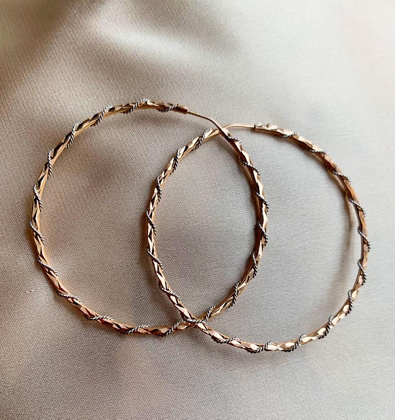 Серьги из розового золота