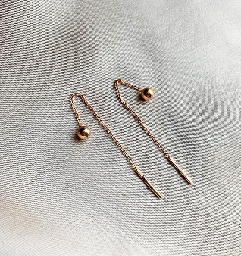 Серьги из розового золота