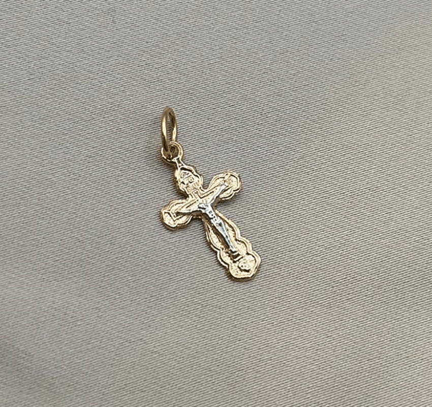 Rose gold cross pendant