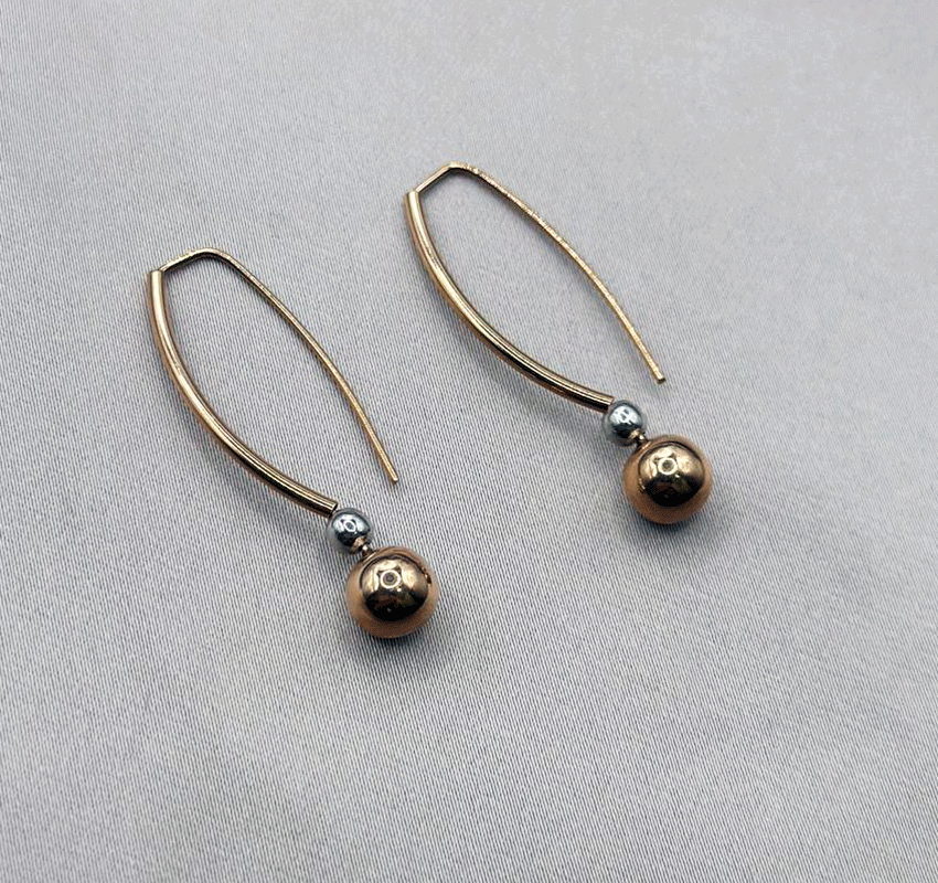 Rose gold earrings