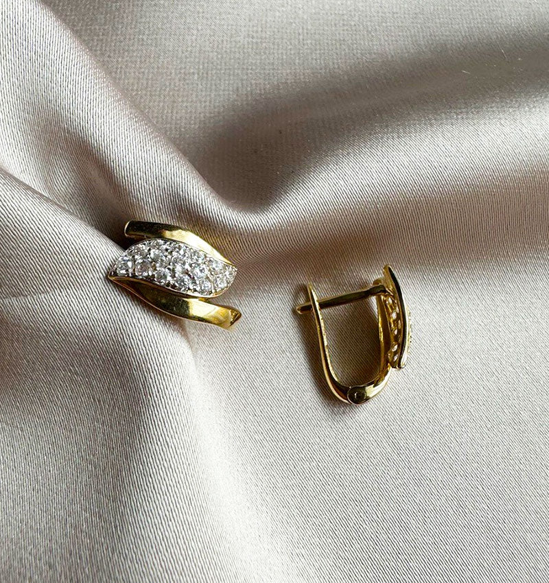 Серьги из розового золота