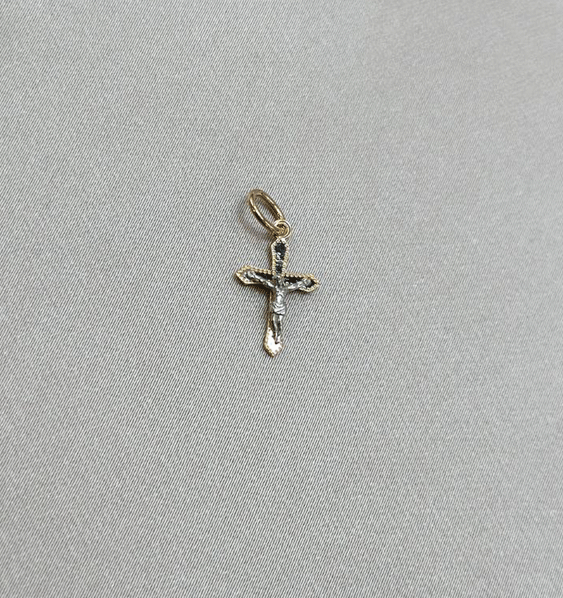 Rose gold cross pendant