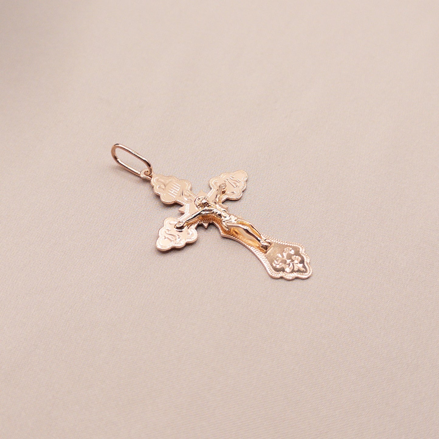 Rose gold cross pendant