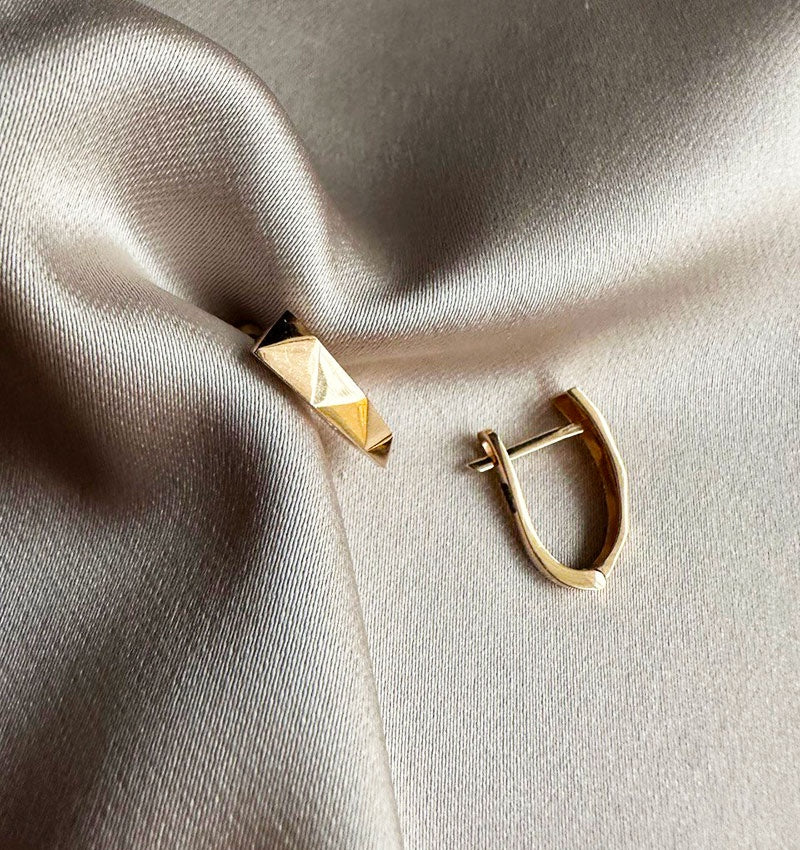 Серьги из розового золота