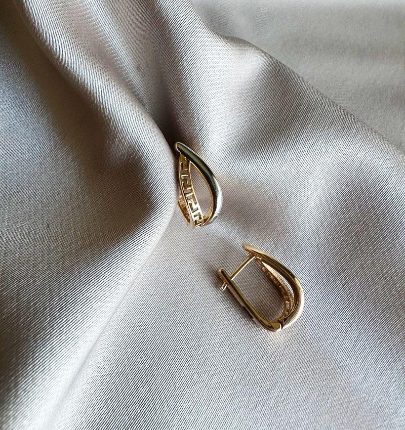 Серьги из розового золота