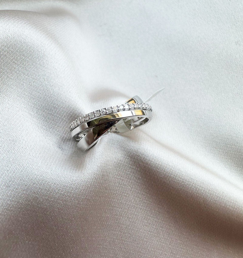 Inel din aur alb cu diamant de 0.2ct