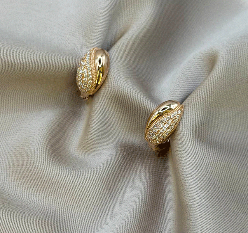 Серьги из розового золота