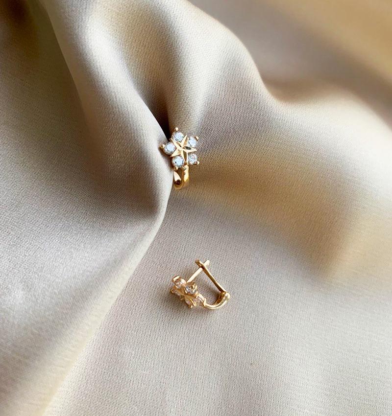 Серьги из розового золота