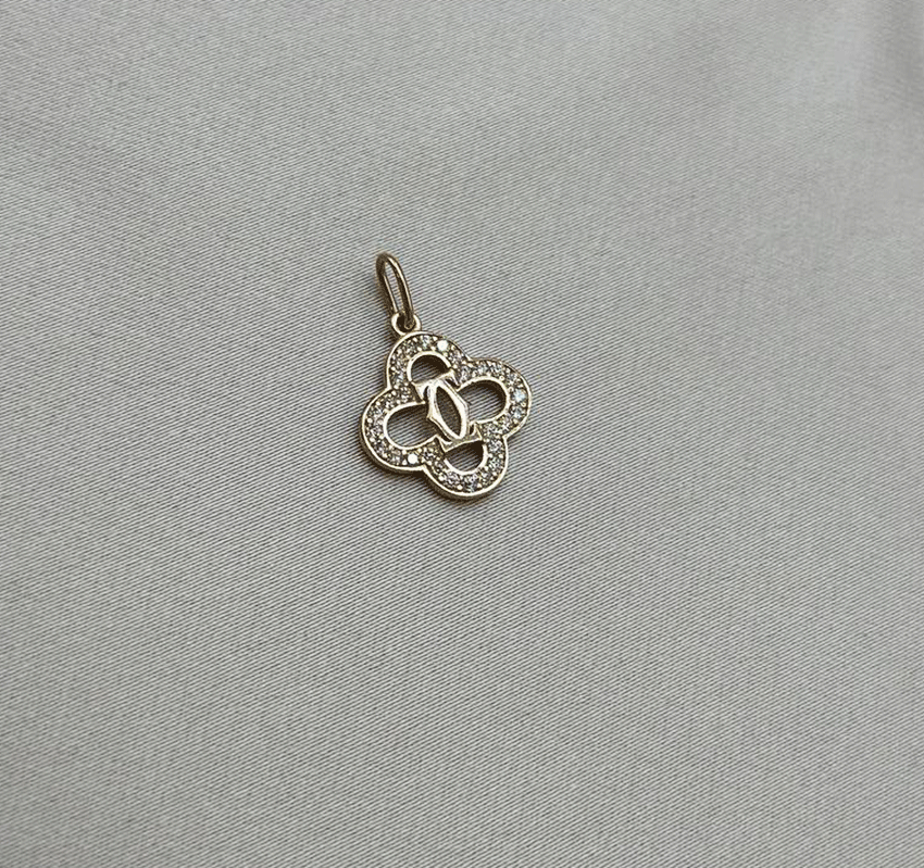 Pandantiv din aur roz cu zirconiu