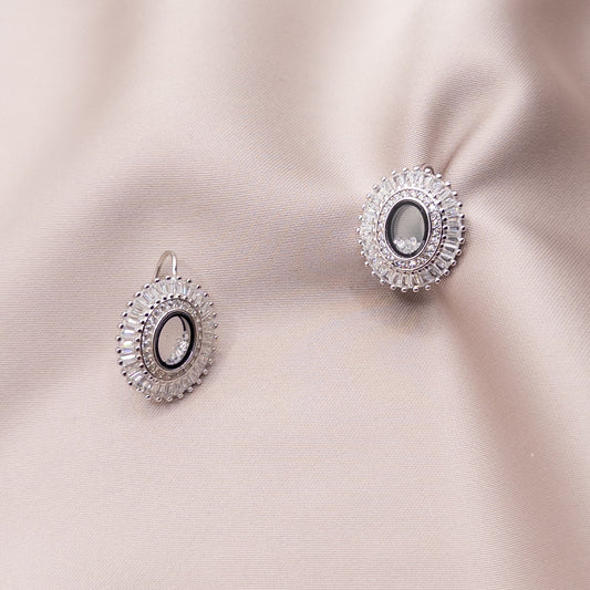 Silver set with cubic zirconia