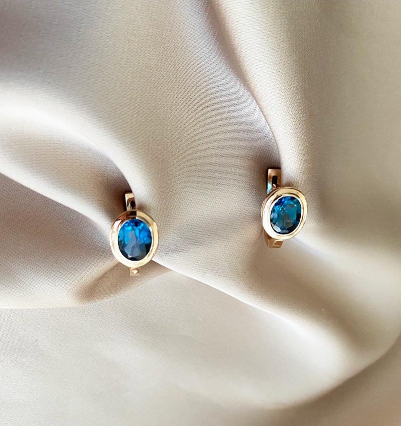 Серьги из розового золота