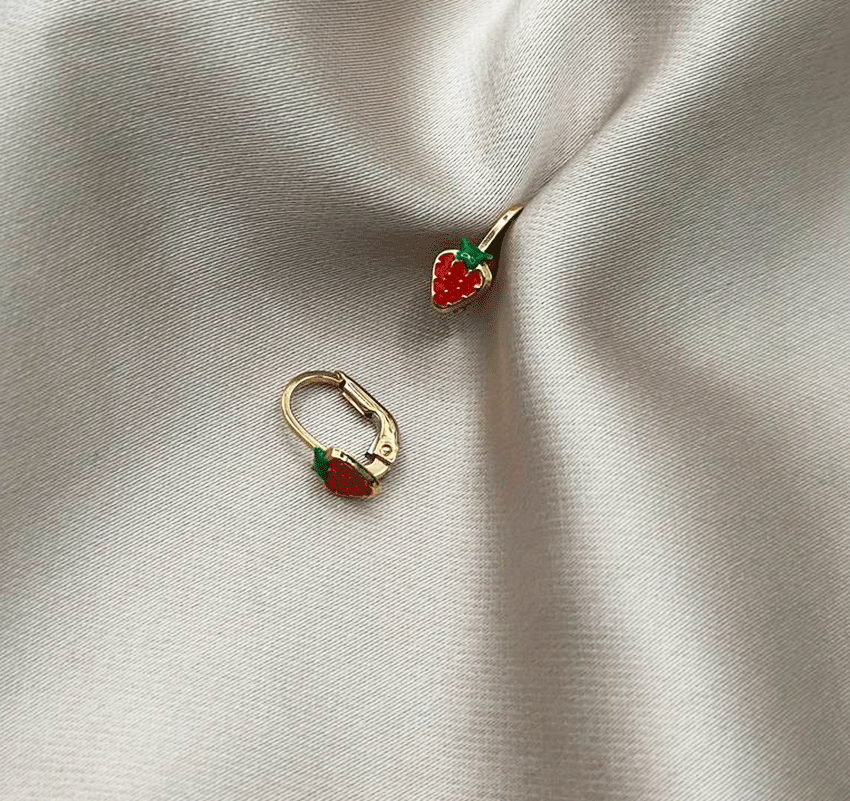 Серьги из розового золота