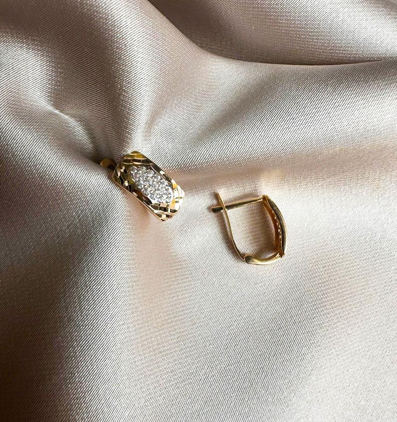 Серьги из розового золота