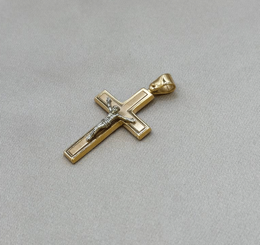 Rose gold cross pendant