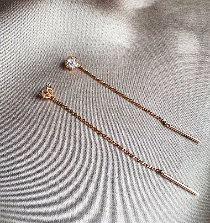 Rose Gold Cubic Zirconia Earrings