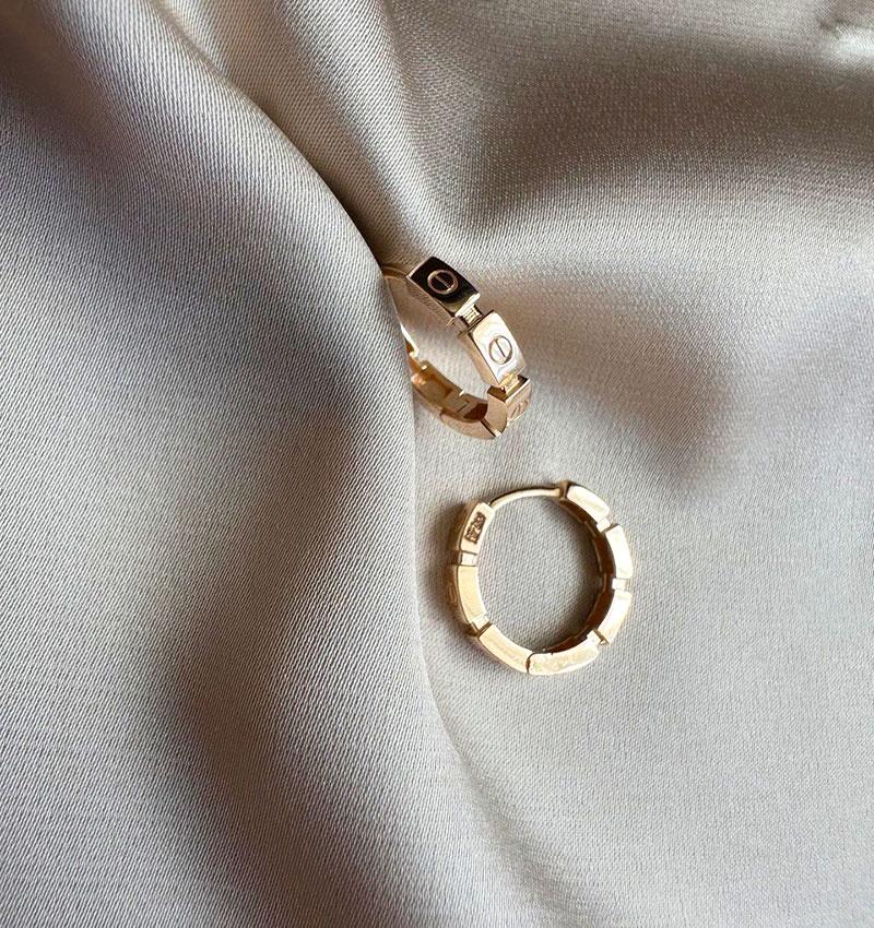 Rose gold earrings