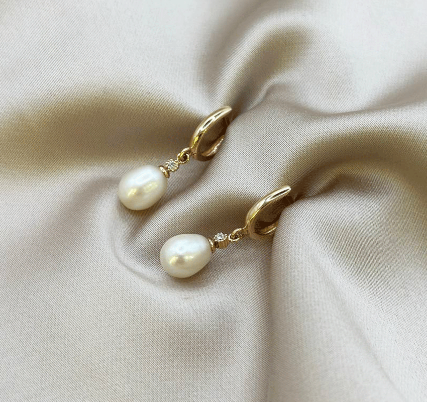 Серьги из розового золота