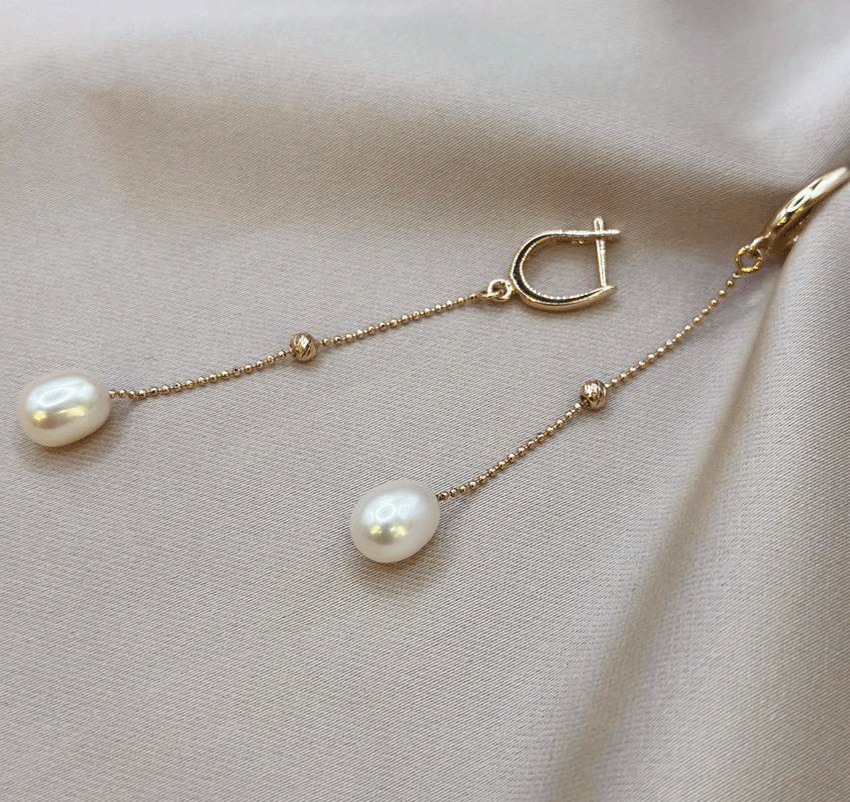 Серьги из розового золота