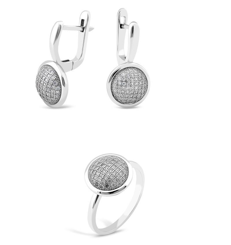 Сет из серебра с цирконом