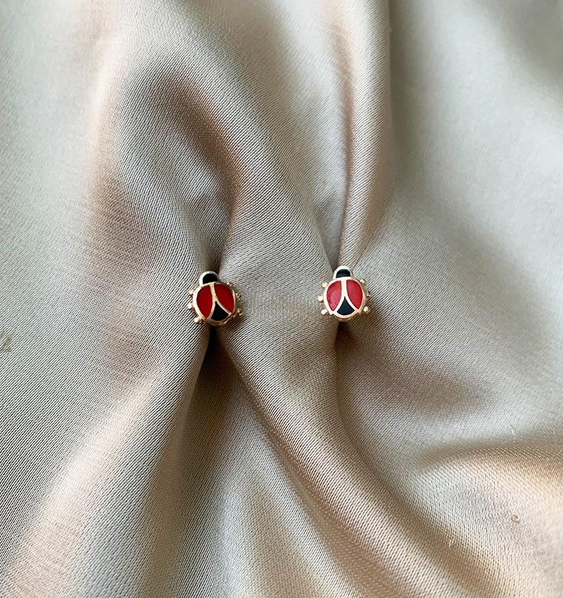 Серьги из розового золота