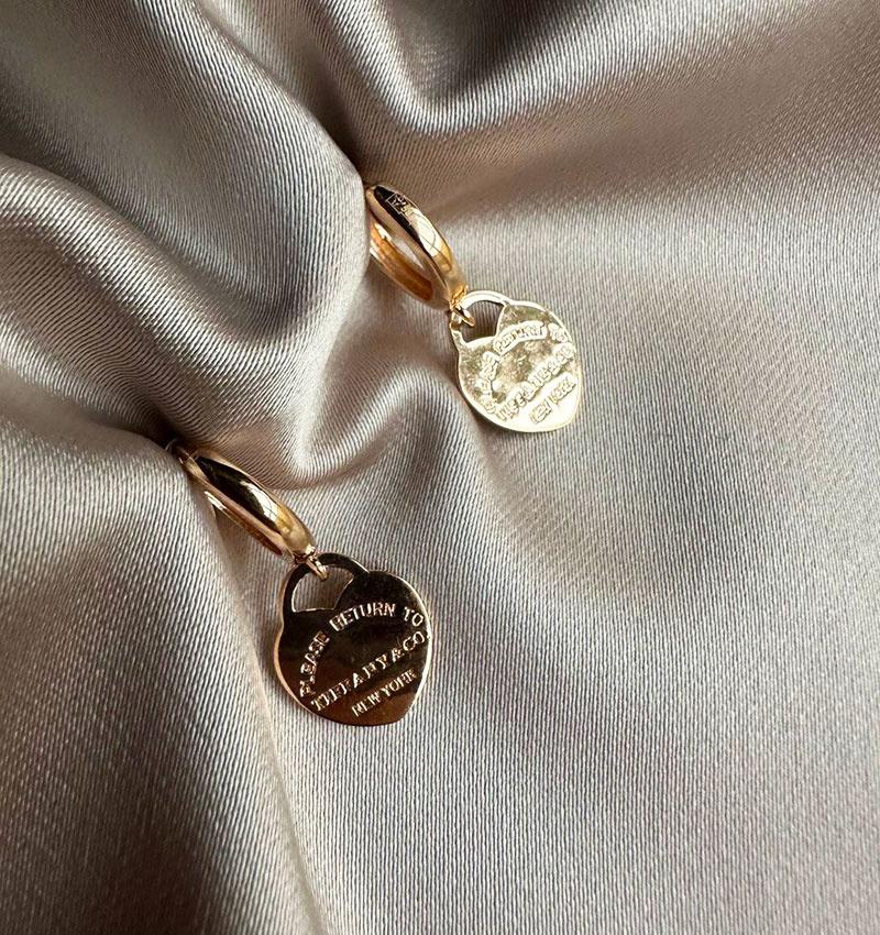 Серьги из розового золота