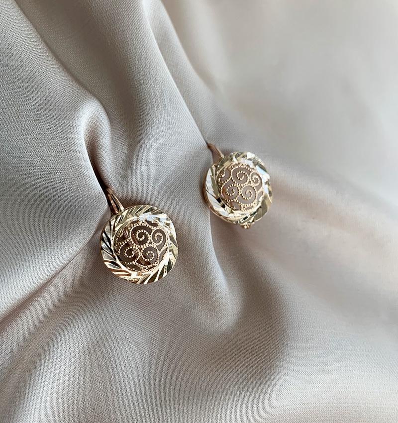 Rose gold earrings