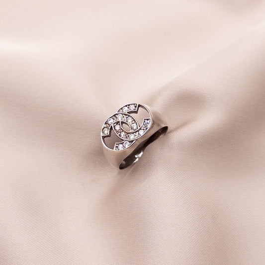 Sterling silver ring with zircon