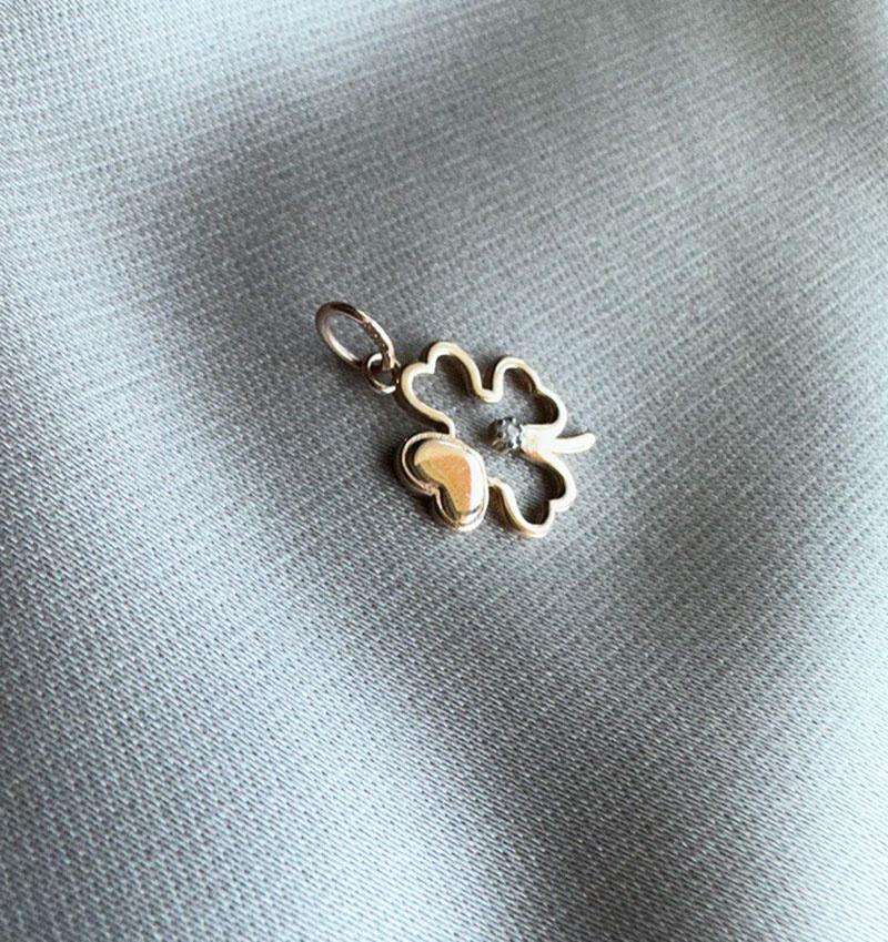 Pandantiv din aur roz cu zirconiu