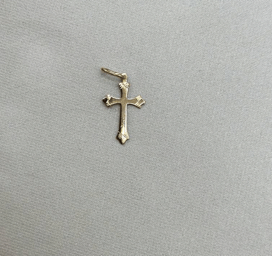 Крестик из розового золота