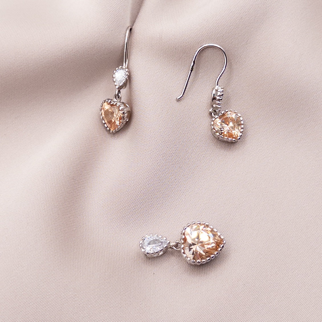 Сет из серебра с цирконом