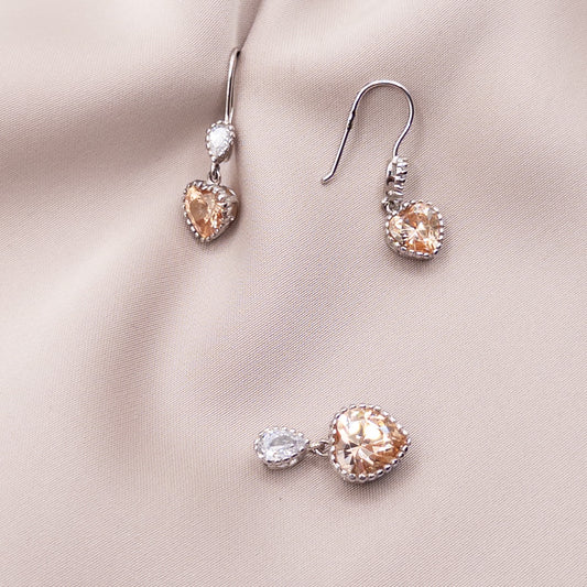 Sterling silver set with cubic zirconia