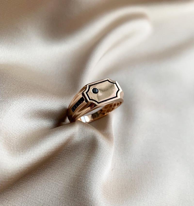 Inel din aur roz cu zirconiu