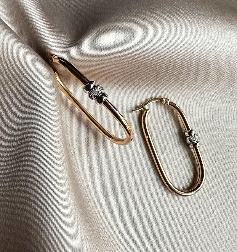 Серьги из розового золота