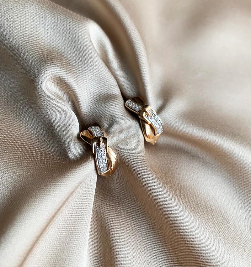 Серьги из розового золота