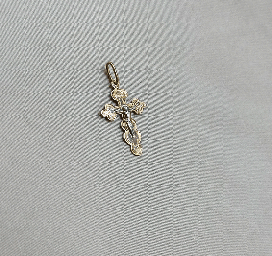 Крестик из розового золота