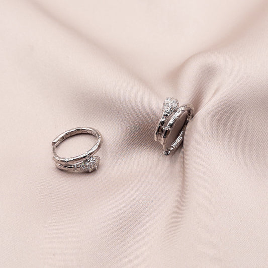 Серьги из серебра с цирконом