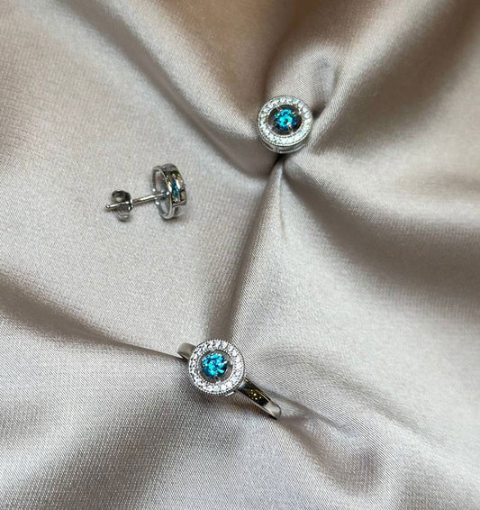 Сет из серебра с цирконом