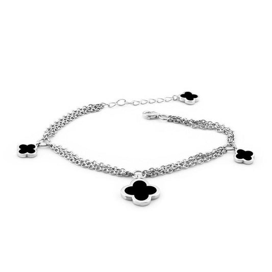 Silver bracelet with enamel